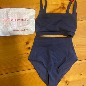 NWT Left On Friday Varsity Bikini Set